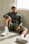 Men's Casual Stand Collar Khaki Puffer Jacket - 4