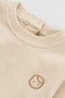 Organic Cotton Cream Long Sleeve Baby T-Shirt - 2