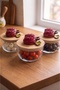 Vacuum-Proof 3-Piece Glass Storage Container with Bamboo Lid [Pomegranate Detail] - 2