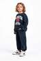 Jacklions baby boy 1-5 years old tokyo patterned tracksuit set navy blue