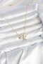 Brass Gold Color Minimal Star Model Women's Necklace - 3