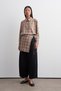 Checkered Patchwork Shirt Camel - 3