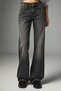 Black Low Waist Denim Trousers - 2