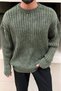 Washable Full Textured Oversize Sweater Green - 3
