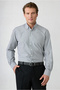 Long Sleeve Regular Fit Striped Embroidered Cotton Easy-Iron Classic Shirt