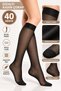 Women's Nefti 40 Denier Knee High Socks 12 Pack Toe Reinforced Medium Thick 100% Polyamide - 3