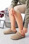 Unisex Winter Indoor Clogs Cork Sole Felted Daily Home Slippers Beige - 4