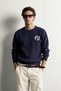 Men's Crew Neck Patterned Knitwear Sweater Oversize - 2