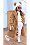 Girls' Plush Teddy Coat and Track Suit Set (5 Pieces, Including Bag and Beanie) - 2