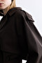 Brown Short Trench Coat - 4