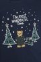 Boy's New Year Themed Long Sleeve Pajama Set Navy Blue - 2