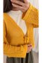 Tied Knit Cardigan - Ers - Yellow - 2