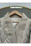 Kamernaz Quilted Pattern Double Button Short Coat-En2221 Stone - 3