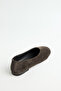 Babet 2614 - Real Leather Flat Form Dark Smoked Suede Women's Babet