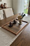 Large Wooden Ottoman Tray, Breakfast and Serving Tray