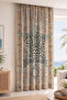 Leopard Print Look Ethnic Kilim Patterned Digital Printed Single Wing Background Curtain (with Throw Pillow as a Gift)