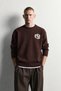 Men's Crew Neck Patterned Knitwear Sweater Oversize