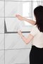 60X30 cm White Marble Patterned Aluminum Plastic Wall Sticker - Water, Oil, and Dust Resistant, Adhesive - 3