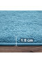 Lunasoft Blue Non-Slip Base Machine Washable 70X120 50X60 Soft Surface Bath Mat - 5