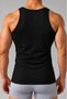 Men's Black Undershirt 100% Cotton 6-Piece Pack Special Box Flexible Comfortable Cut Casual Undershirt - 4