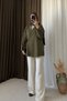 Side Tie Kimono - 5790 - Khaki - 3