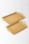 Luxury Set of 2 Stainless Steel Rectangular Trays – Patterned Serving and Presentation Tray, Non-Tarnishing, Non-Fading - 3