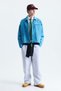 Oversize Zipper Closure Denim Coat - 2