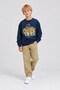 Jacklions boys' 4-14 year old cotton patterned sweatshirt navy blue - 2