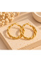 Women's Gold Twisted Design Large Hoop Earrings – Stylish Earrings with Braided Detail