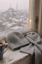 Thin Knitwear Beanie Scarf Set - 2