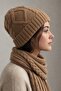 Braided Beanie and Scarf Double Set - 3