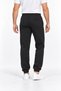 Men's Black 3 Thread Ribbed Elastic Cuff Sweatpants Soft Cotton - 3