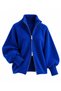 Premium Double-Sided Zippered High Collar Cardigan - Saks - 3
