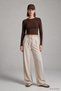 Wide Leg Pants 8425A Beige