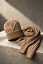 Braided Beanie and Scarf Double Set