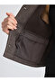 Two Mt Shop Quality Lcw Everyday Brown Cashmere Plain Standard & Regular Women's Jacket - 4