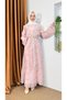 PAPATYA DESEN ELBİSE