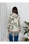Women's Printed Satin Floral Patterned Tassel Embroidered Jacket - 8