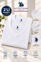Men'S, Licensed, Uspa, 100% Cotton, V-Neck Undershirt, Short Sleeve, Undershirt, Basic, Comfort, Set of 2 - 2