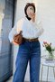 Premium Belted Carrot Cut Mom Jean Pants - Blue - 4