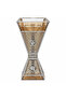 Metal & Amber-Toned Glass Incense Burner – 25×12cm