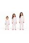 Girls' Long Sleeve Pajama Set with Rabbit and Butterfly Pattern – White, 2