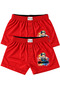 Towel Waist Children's Boxer 2-Pack Cotton - Red