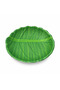 Melamine Round Leaf Design Plate Green - 15cm