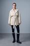 Short Cashmere Coat with Sleeve Cuff Detail Bej 32542