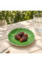 Melamine Round Leaf Design Plate Green - 15cm - 4