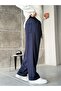 Modal Fabric Basic Baggy Jogger Navy Blue - 3