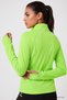 Neon Yellow Zippered Stand Collar Basic Comfortable Fit Women's Running Jacket - 97310 - 6