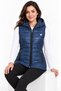 Women's Hooded Quilted Zippered Vest-758 - 5