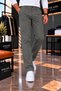 Men's Regular Fit Comfortable Cut Fabric Trousers - 4